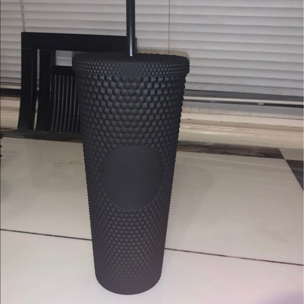 Starbucks matte black studded cup